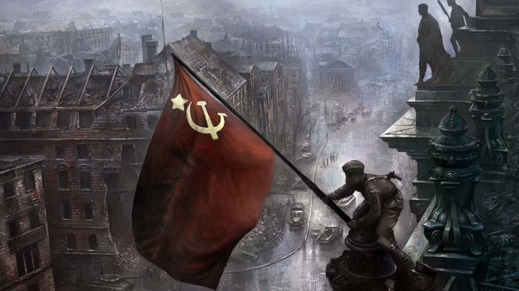Знамя Победы над Рейхстагом, фото: Евгений Халдей