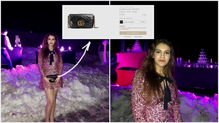 Александра Бут с клатчем Gucci за 750 евро (24 760 грн), фото: instagram.com
