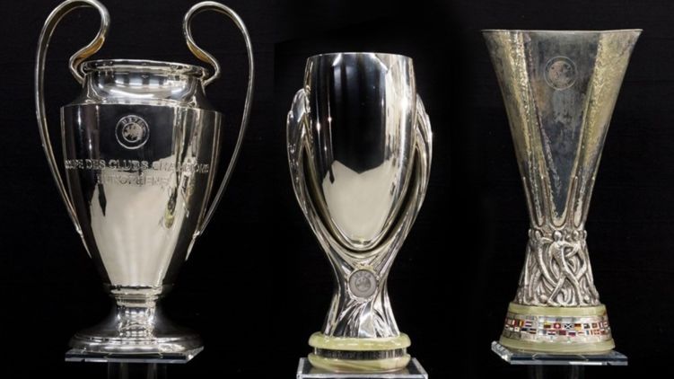 Трофеи Лиги чемпионов УЕФА, Суперкубка и Лиги Европы, фото: uefa.com