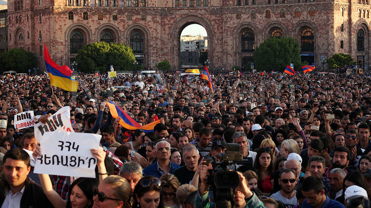 Протесты в Армении. Фото - news.am