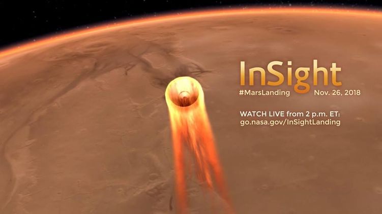 Приземление зонда InSight на Марс. Трансляция NASA