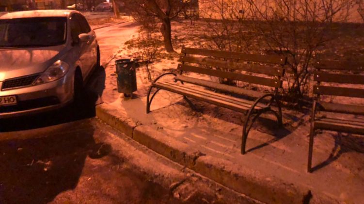 Вечером 2 декабря 2019 в Киеве пошел снег. Фото: Страна
