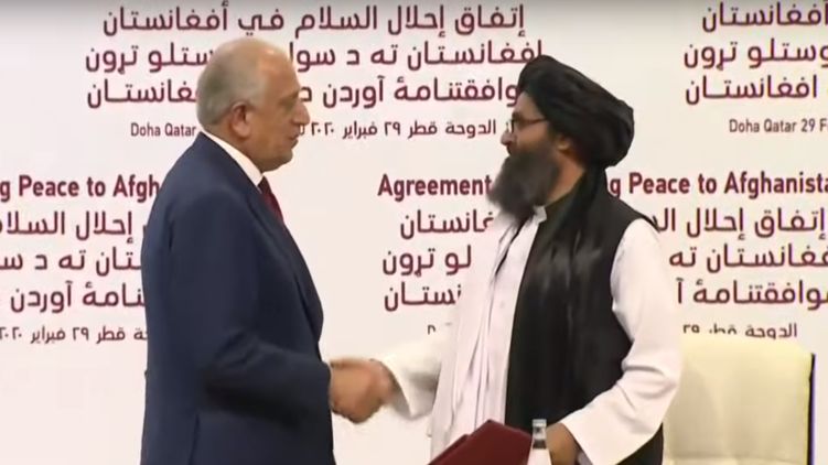 США и Талибан подписали мирный договор. Скриншот из видео