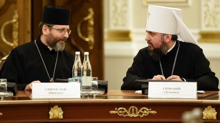Глава УГКЦ Святослав и ПЦУ Епифаний. Фото synod.ugcc.ua 