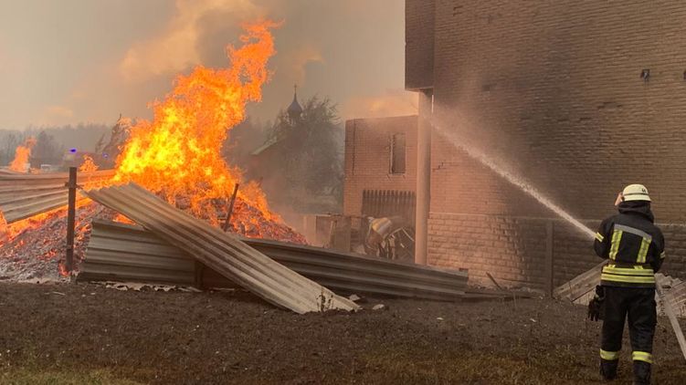 В Луганской области бушуют пожары. Фото: ГСЧС