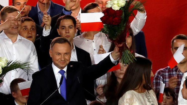 Анджея Дуду, действующего президента Польши, переизбрали на второй срок. Фото: пресс-служба президента Польши