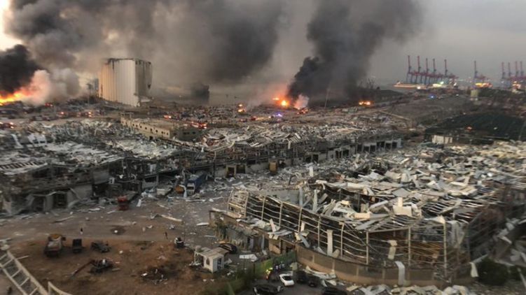 Взрыв 4 августа стал самым мощным в истории Ливана. Фото: twitter.com/ank_fs