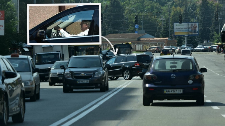 Политик пренебрегает дорожной разметкой на ул. Урицкого в столице, фото: Изым Каумбаев, 