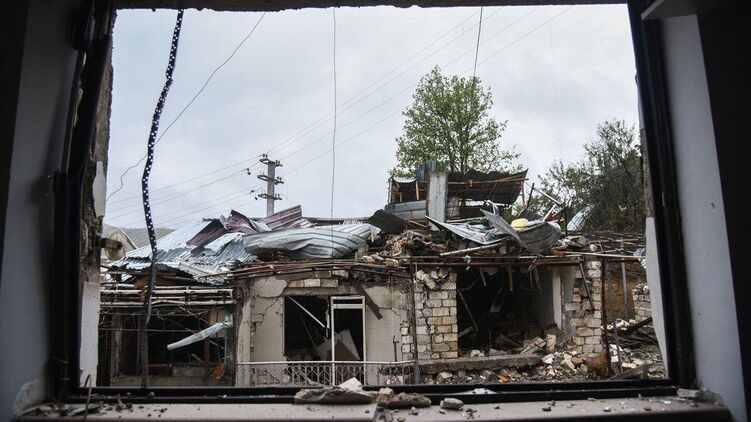 Разрушения в Степанакерте. Фото: оперштаб Карабаха
