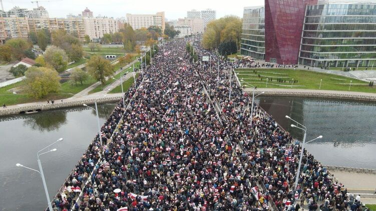 Митинг Беломайдана 25 октября. Фото из телеграм-канала Светланы Тихановской