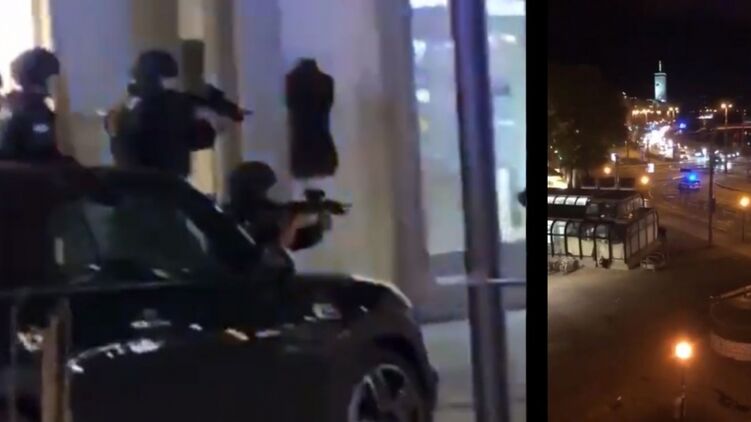Теракт в Вене. Кадр из видео