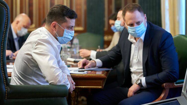 Владимир Зеленский и Андрей Ермак заболели коронавирусом. Фото с сайта ОП