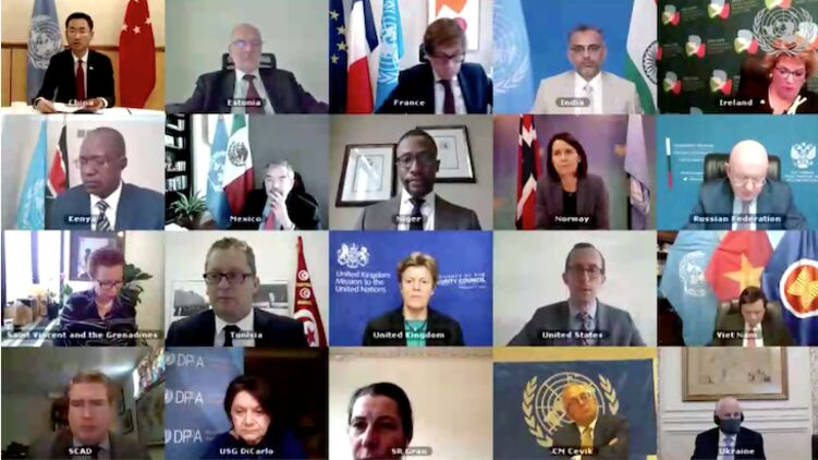 Заседание Совбеза ООН по Донбссу 11 фервраля 2021. Кадр из видео