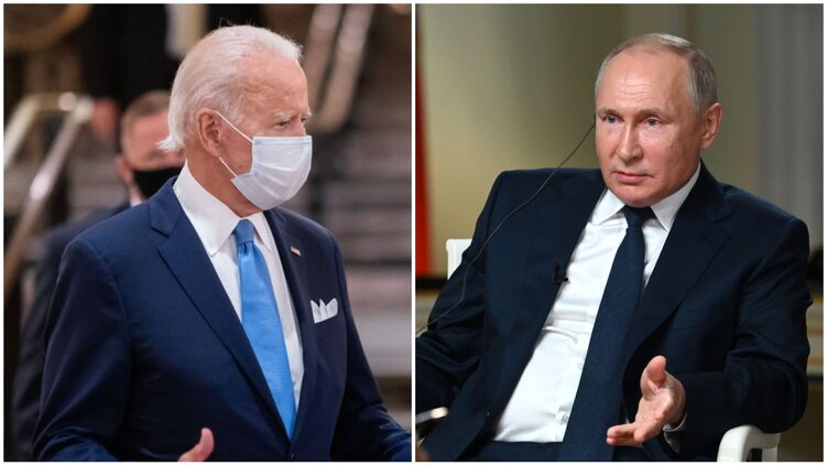 Джо Байден и Владимир Путин завтра встретятся в Женеве. Коллаж 