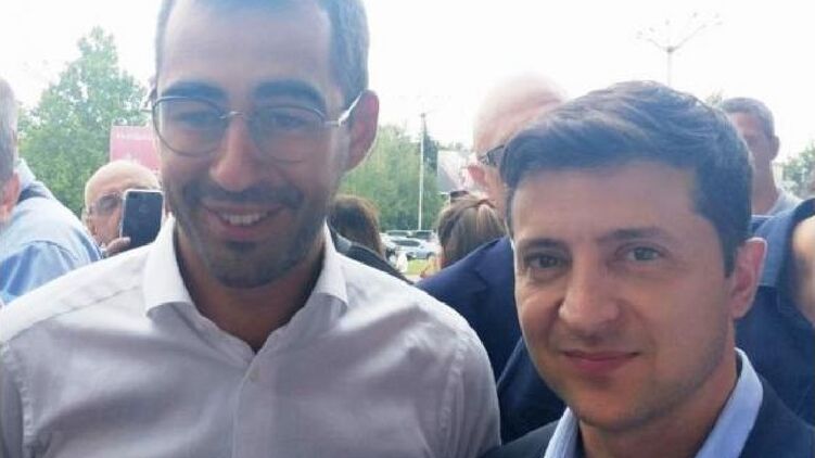 Александр Трухин и Владимир Зеленский во время избирательной кампании в Раду