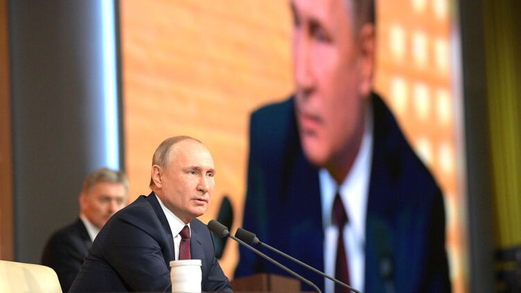 Владимир Путин на пресс—конференции. Фото: Кремль