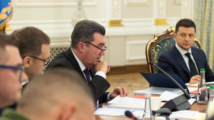 Заседание СНБО с главой Алексеем Даниловым и президентом Владимиром Зеленским. Фото: president.gov.ua