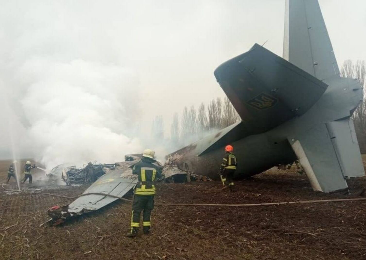 В Киевской области сбили украинский военный самолет