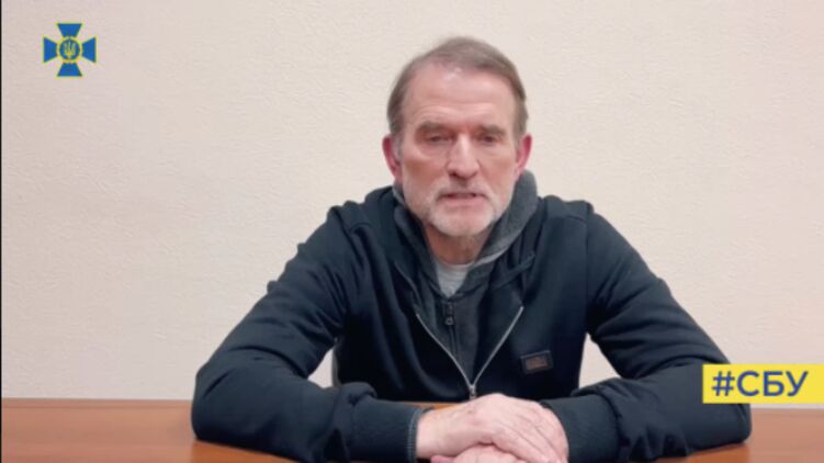 Задержанный СБУ Медведчук начал давать публичные показания против Порошенко. Скриншот из видео СБУ