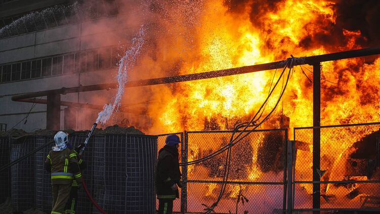Пожар на ТЭЦ-6 в Киеве