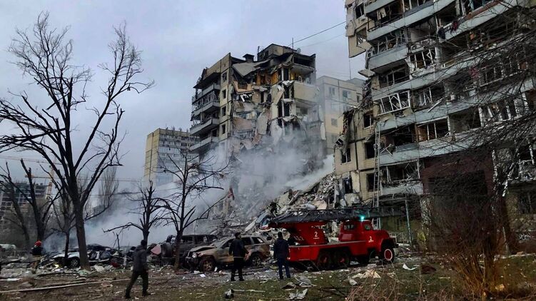 Последствия удара россиян по многоэтажке в Днепре. Фото: t.me/tymoshenko_kyrylo