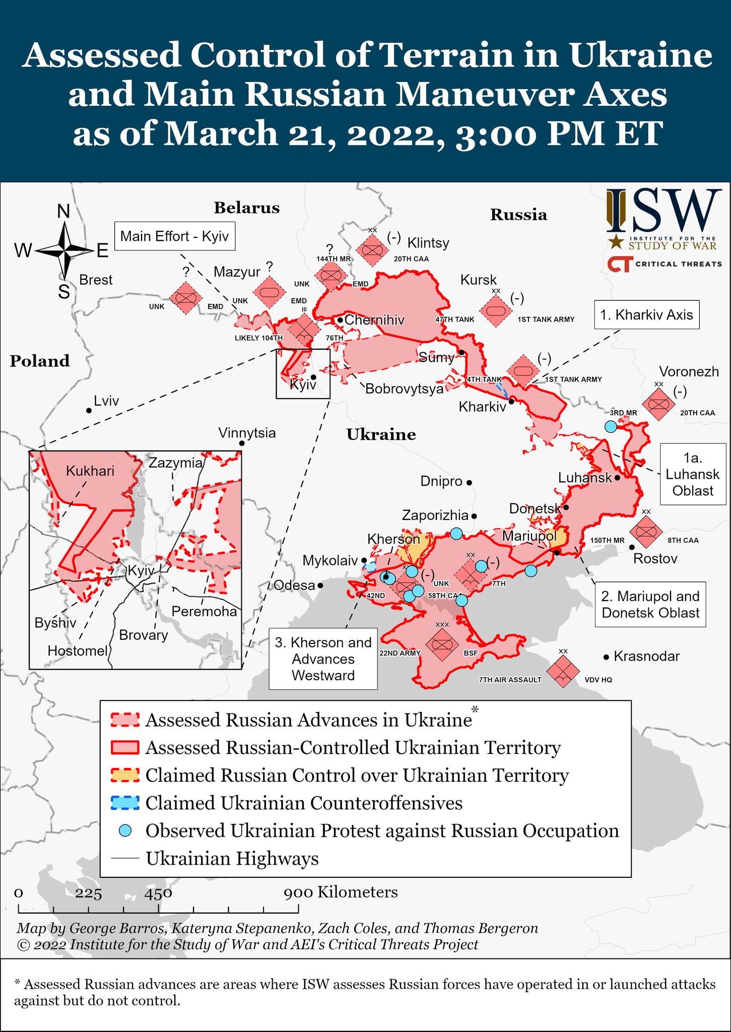 карта военных действий в Украине
