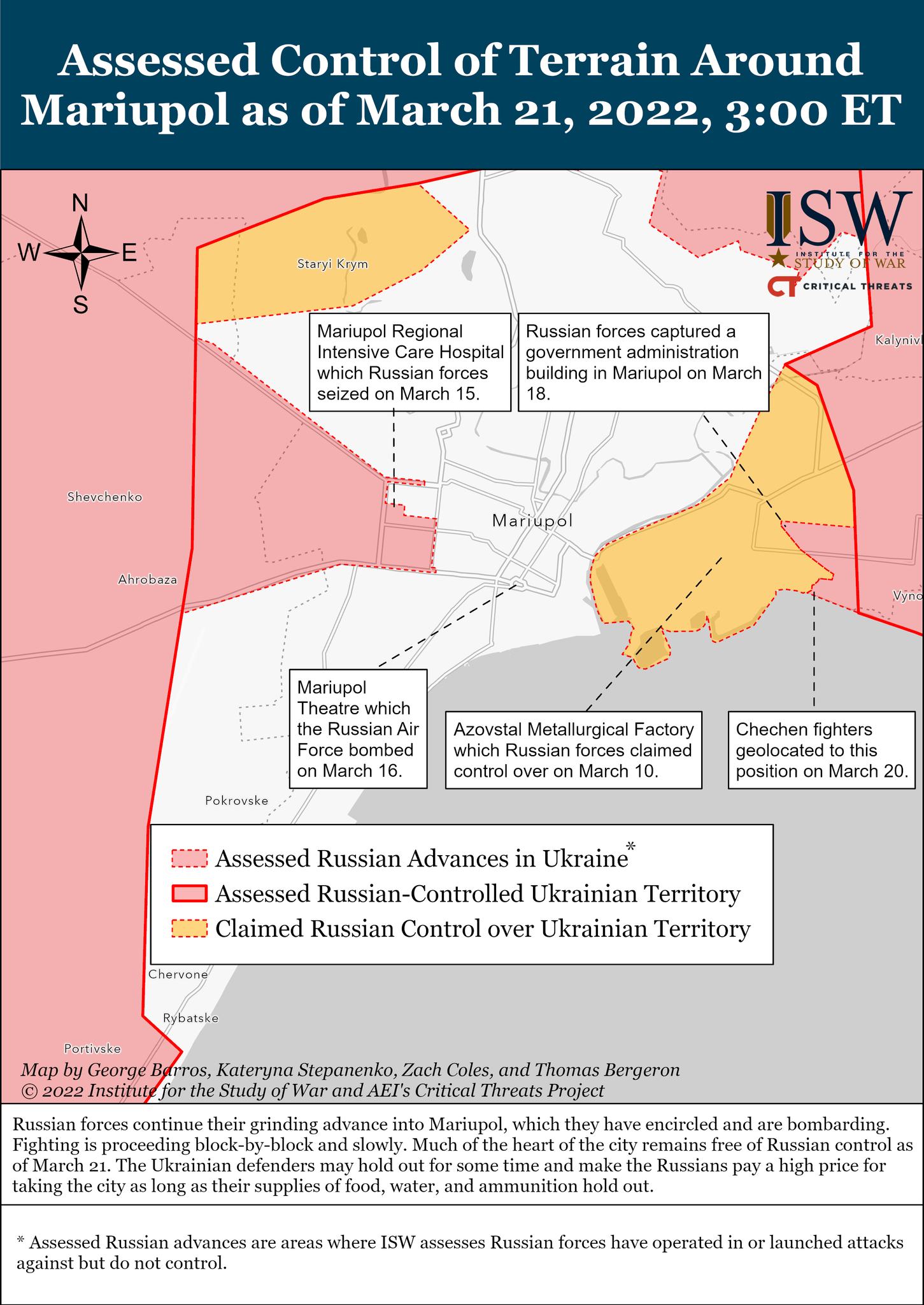карта военных действий в Украине
