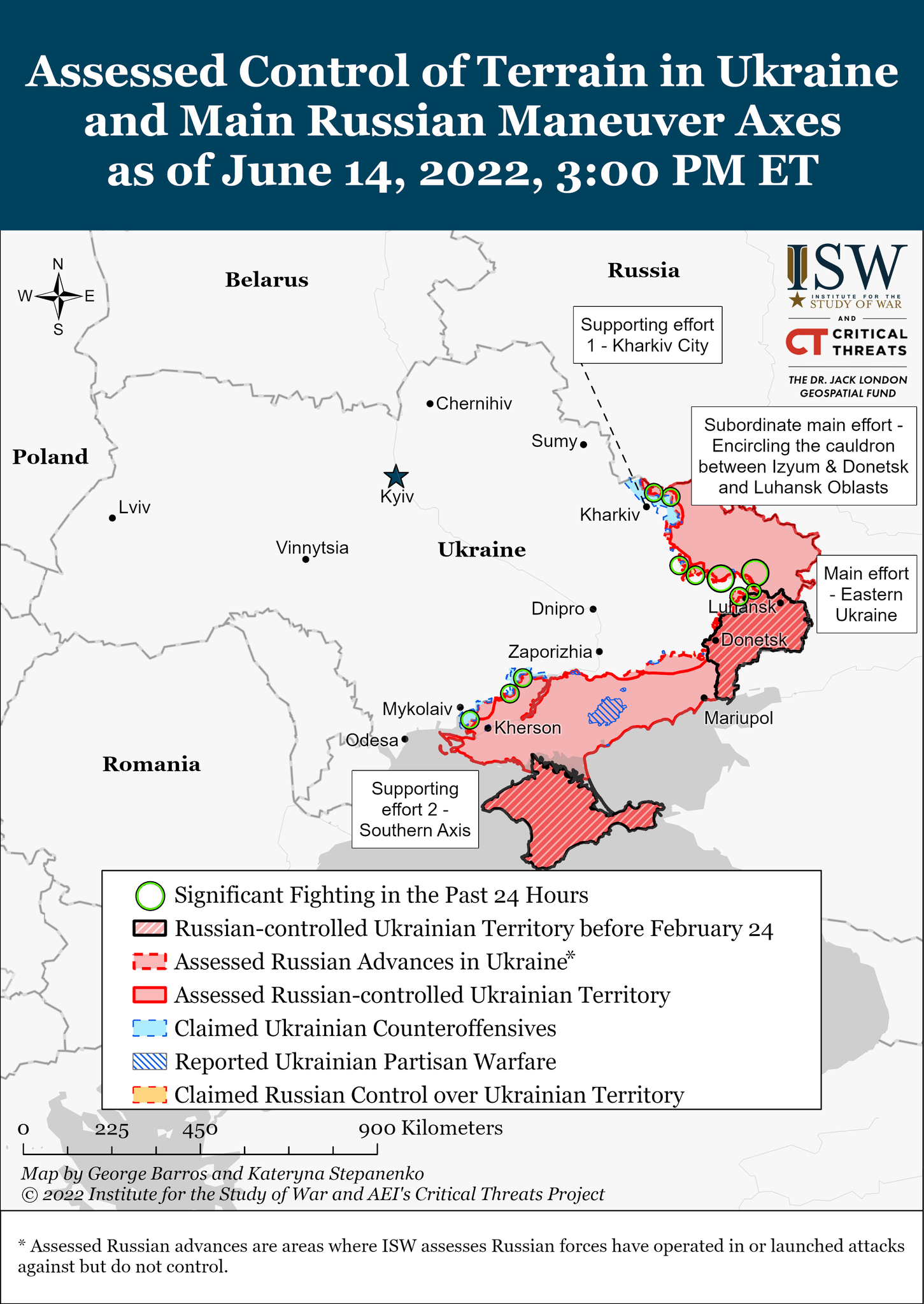 Институт изучения войны опубликовал актуальные карты боевых действий вУкраине