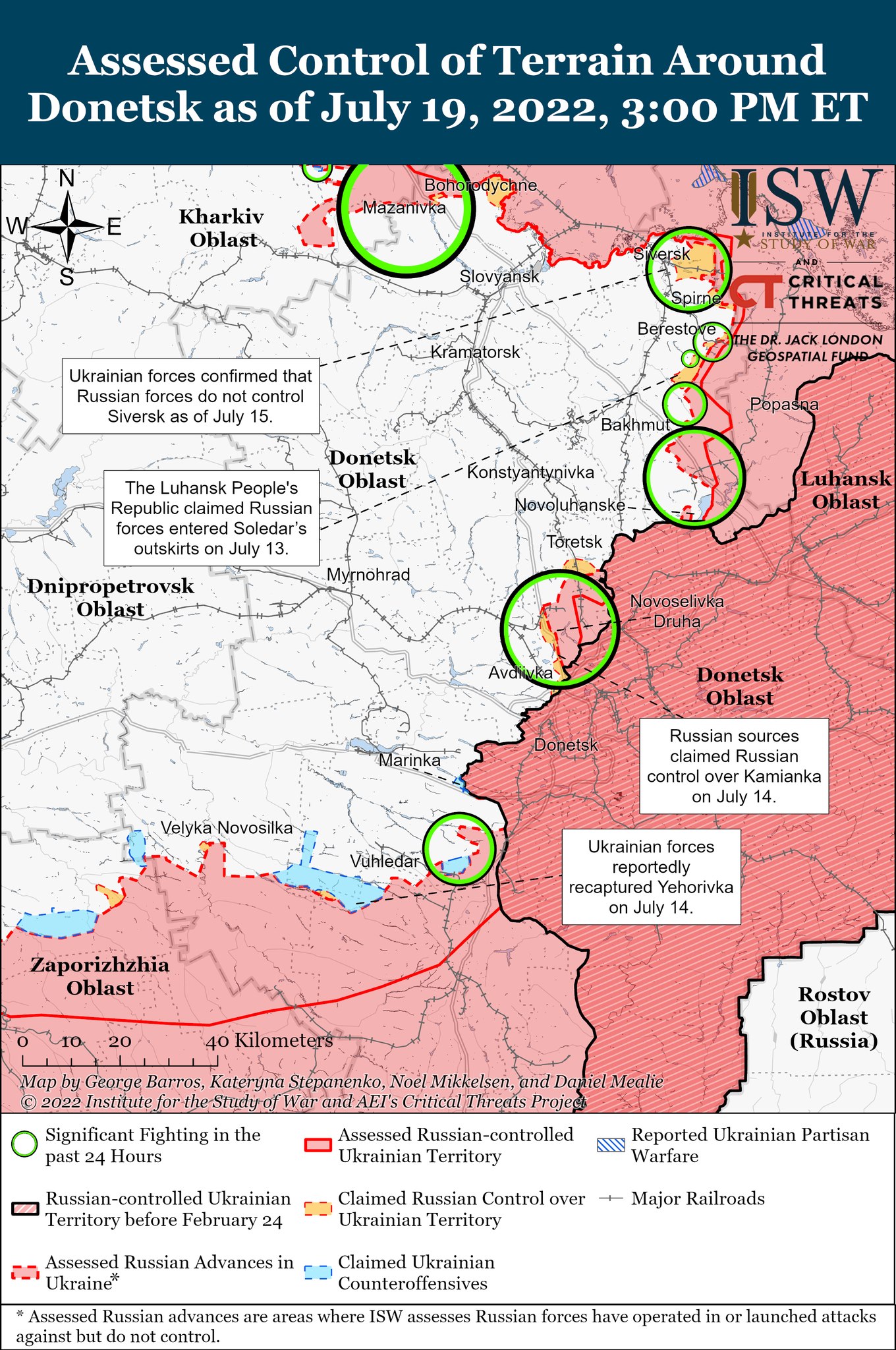 карты боевых действий в Украине