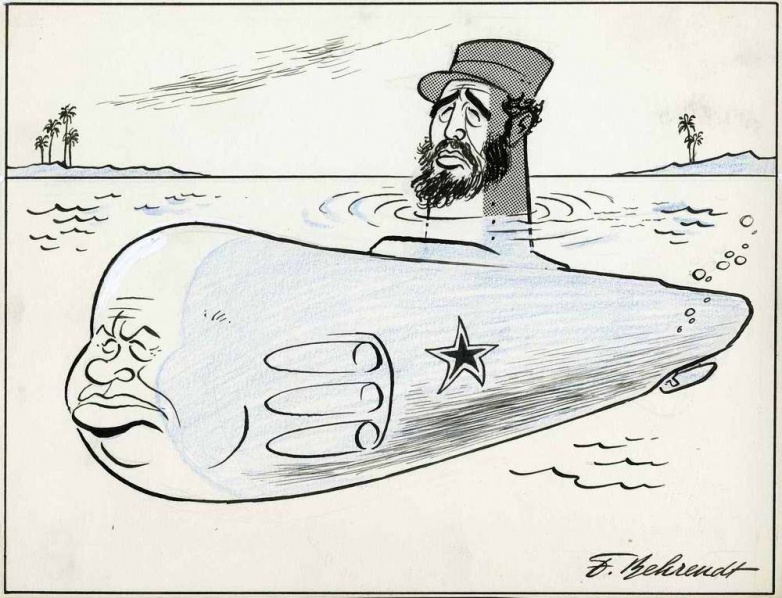 Карикатура на Кубу и СССР