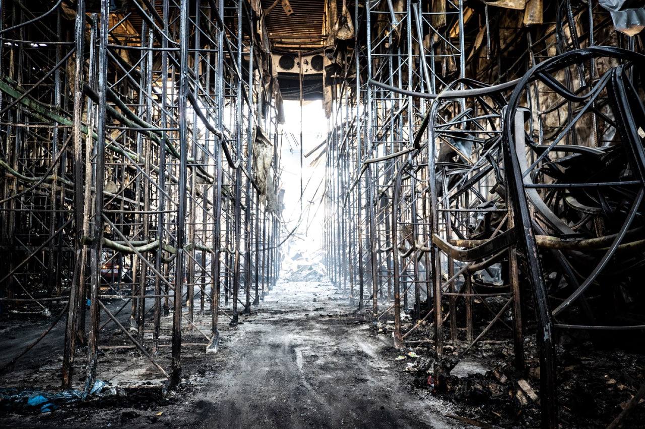 Уничтоженные продовольственные склады под Киевом