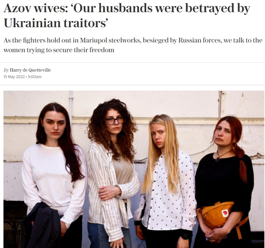Жены "азовцев" заявили о предательстве своих мужей "украинскими изменниками"