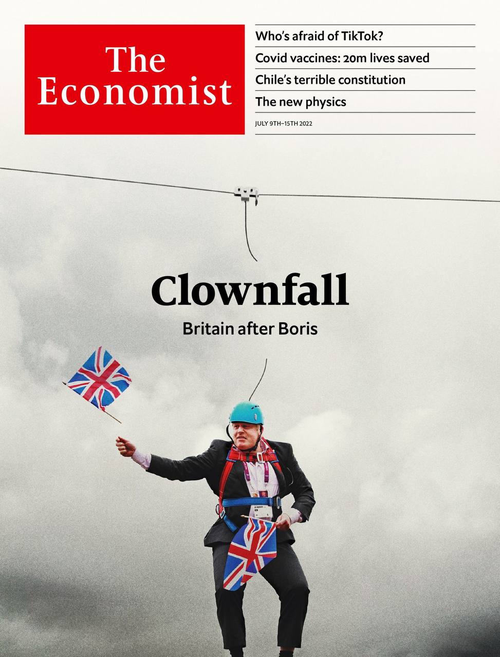Британский The Economist поместил на обложку "летающего" Бориса Джонсона.