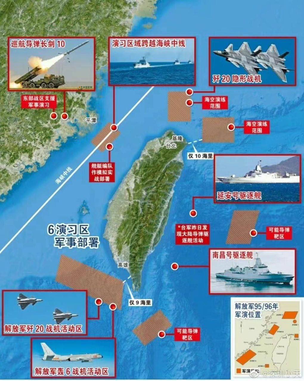 Военные учения Китая возле Тайваня