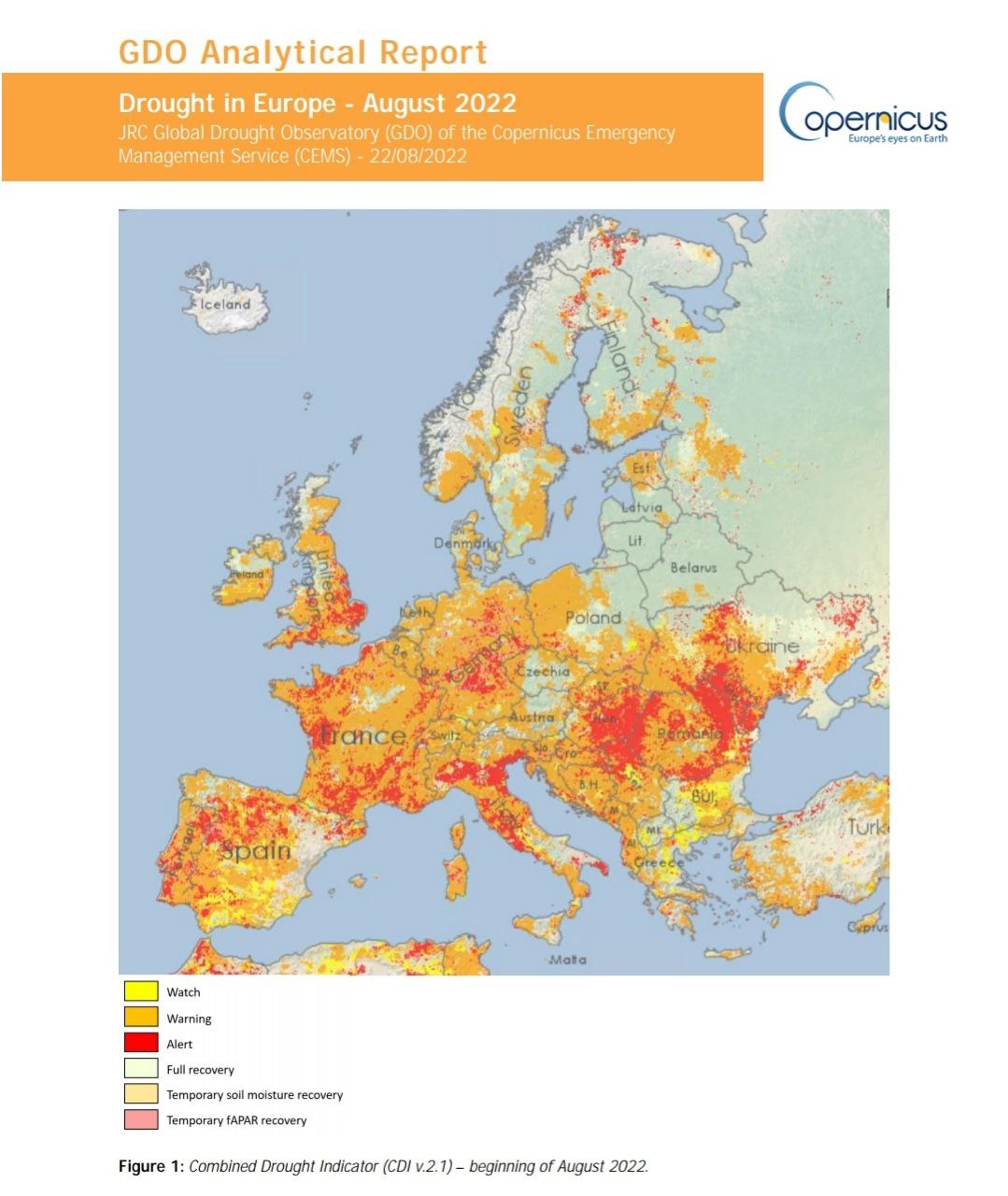 Согласно отчету ЕК, в Европе самая сильная засуха за последние 500 лет, страдает половина континента