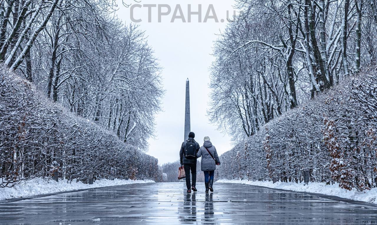 снег в парке Вечной Славы