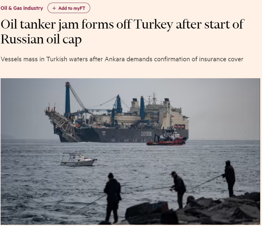 У берегов Турции пробка из нефтяных танкеров