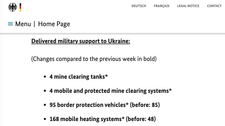 Германия передаст в Украину военную помощь