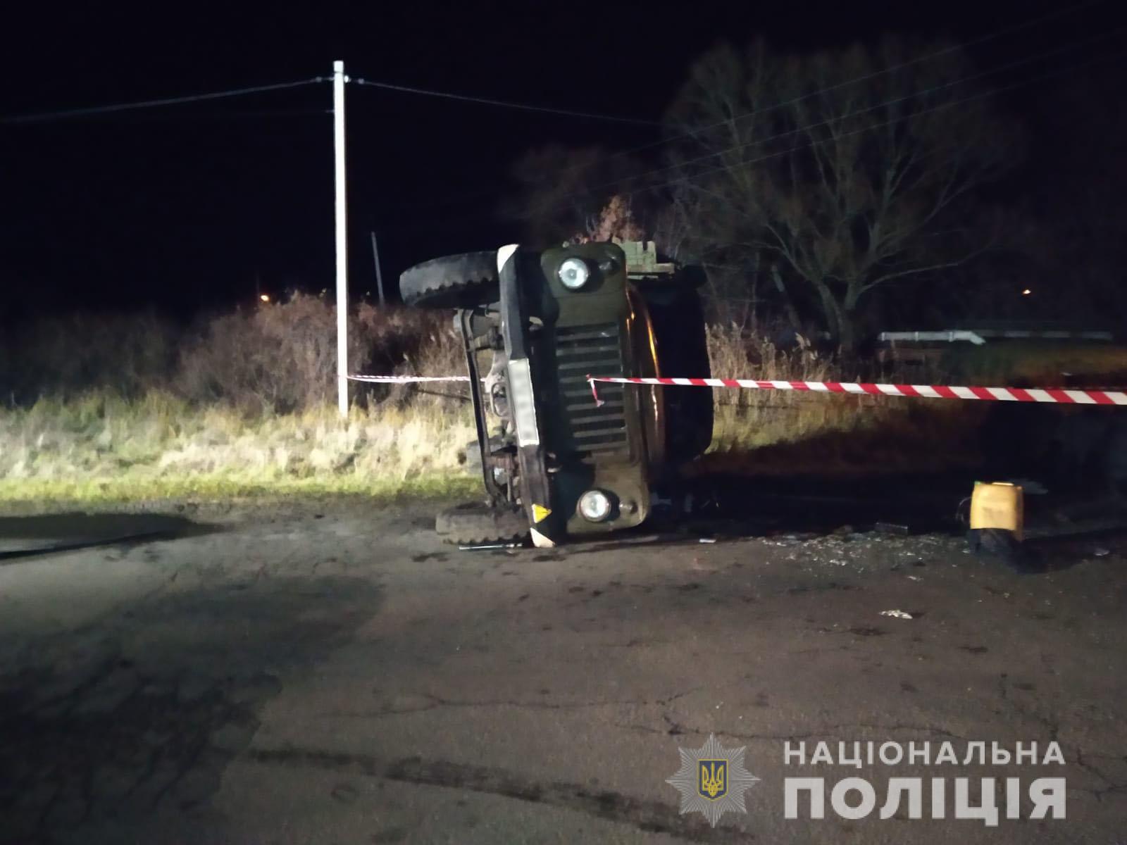 В Сумской области пьяный водитель авто слетел на обочину и перевернулся. Есть погибший 