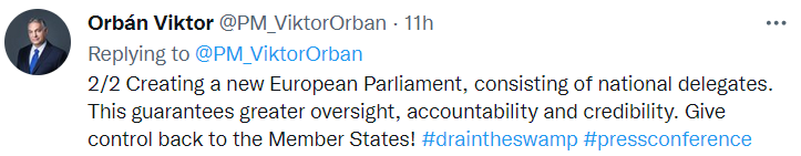 Виктор Орбан призвал распустить Европарламент