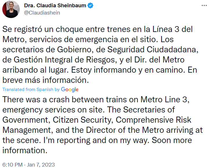 В Мехико столкнулись два поезда метро