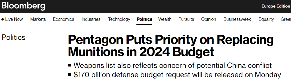 Пентагон запросил 170 млрд финансирования