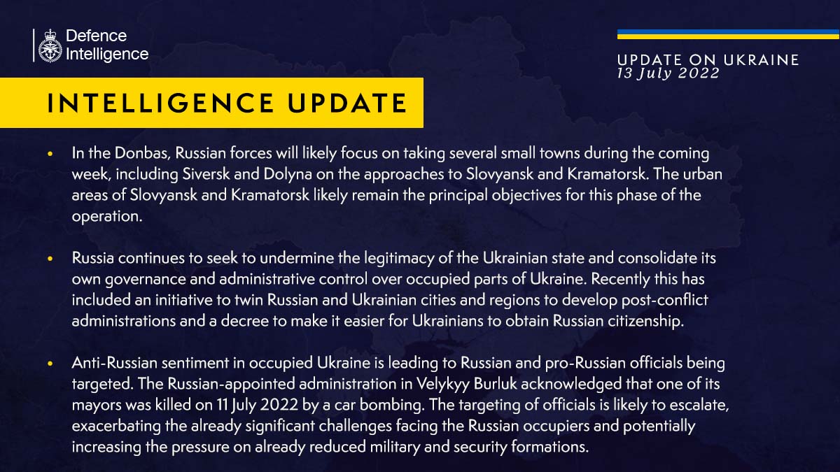 Британская разведка прогнозирует рост покушений на оккупированной территории Украины