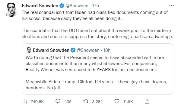 Скріншот 1 з Твіттера Едварда Сноудена