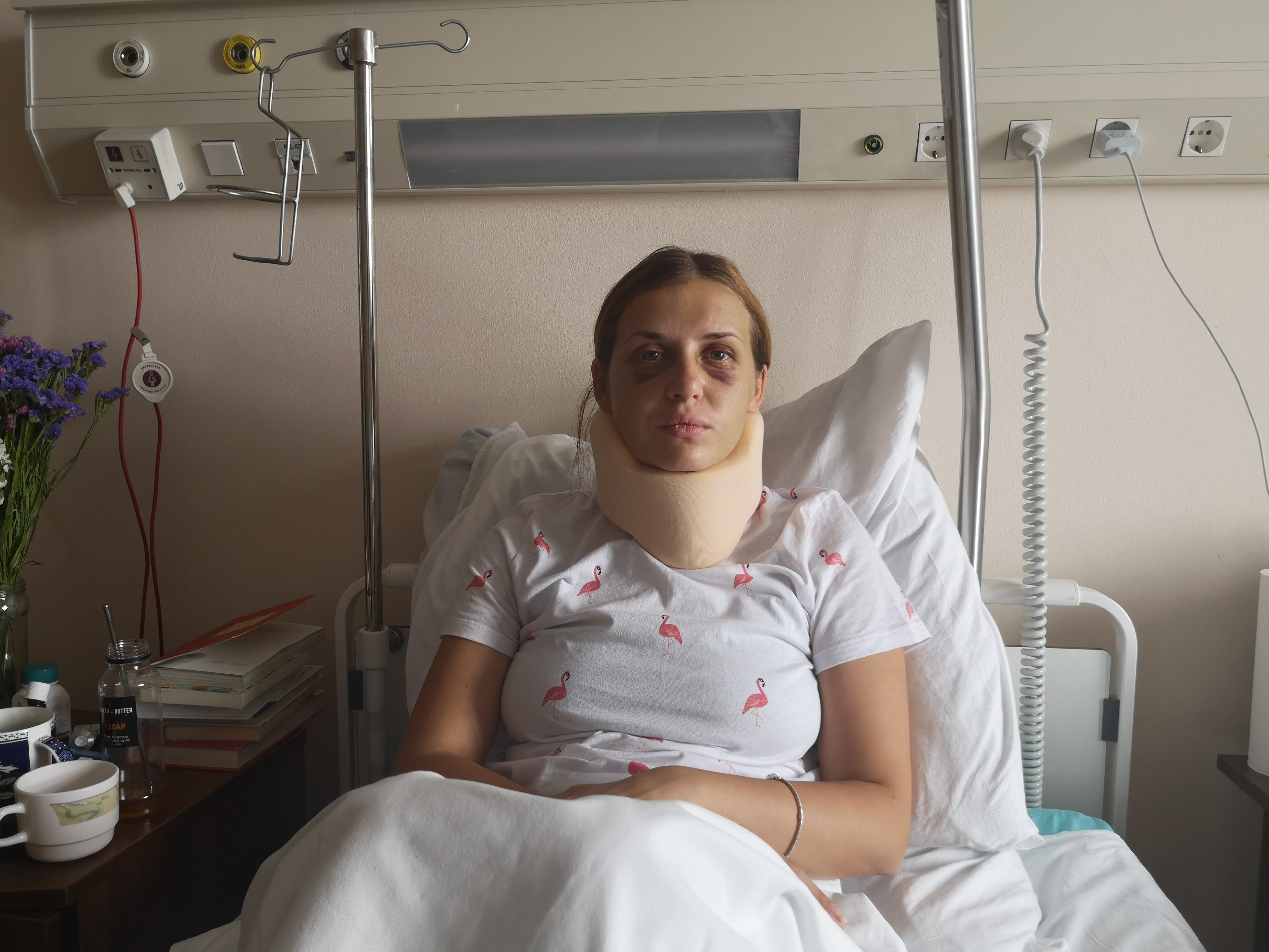 Анастасия Луговая в больнице