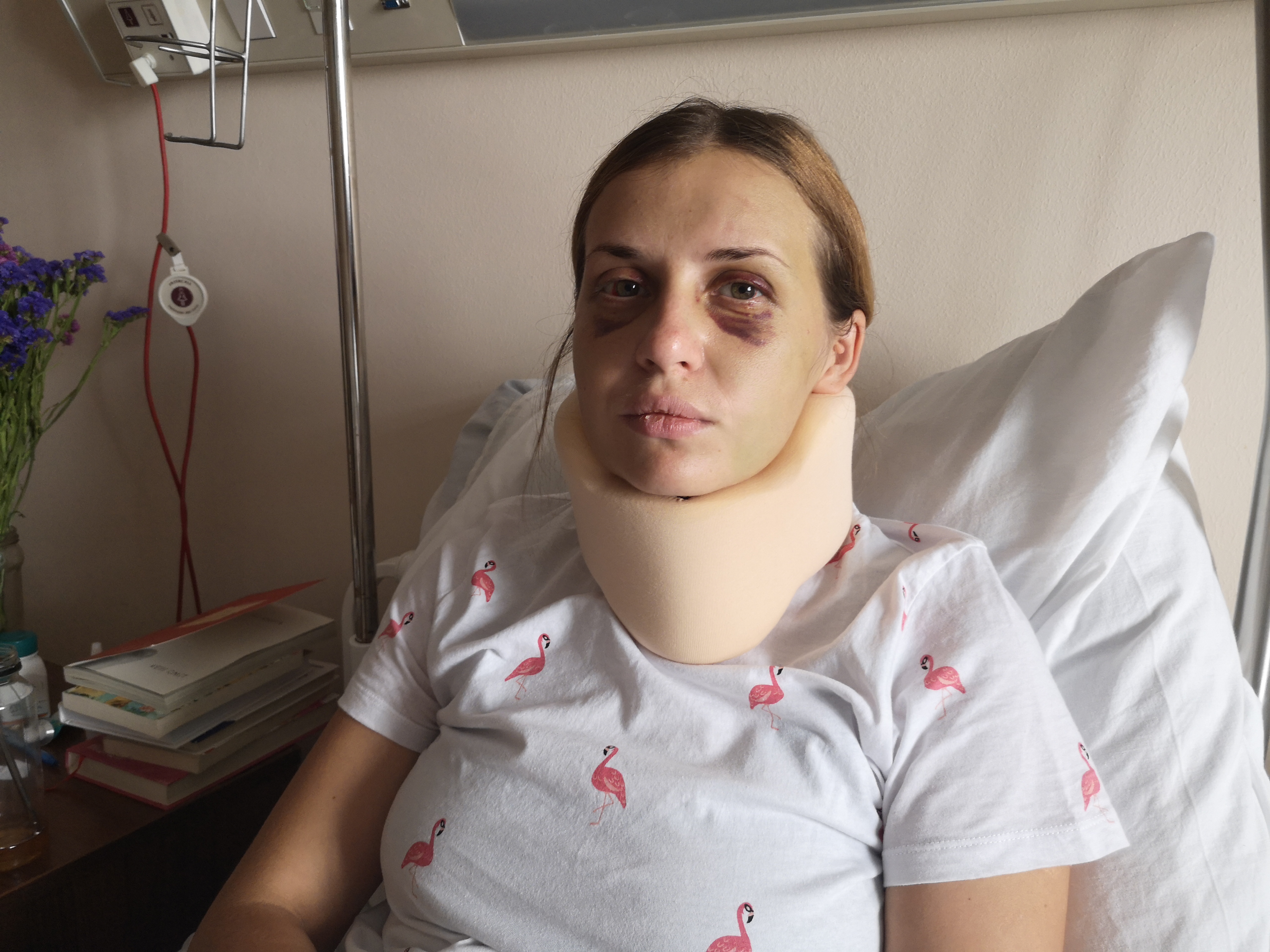 Анастасия Луговая в больнице