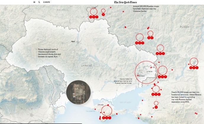 Карта российского вторжения в Украину