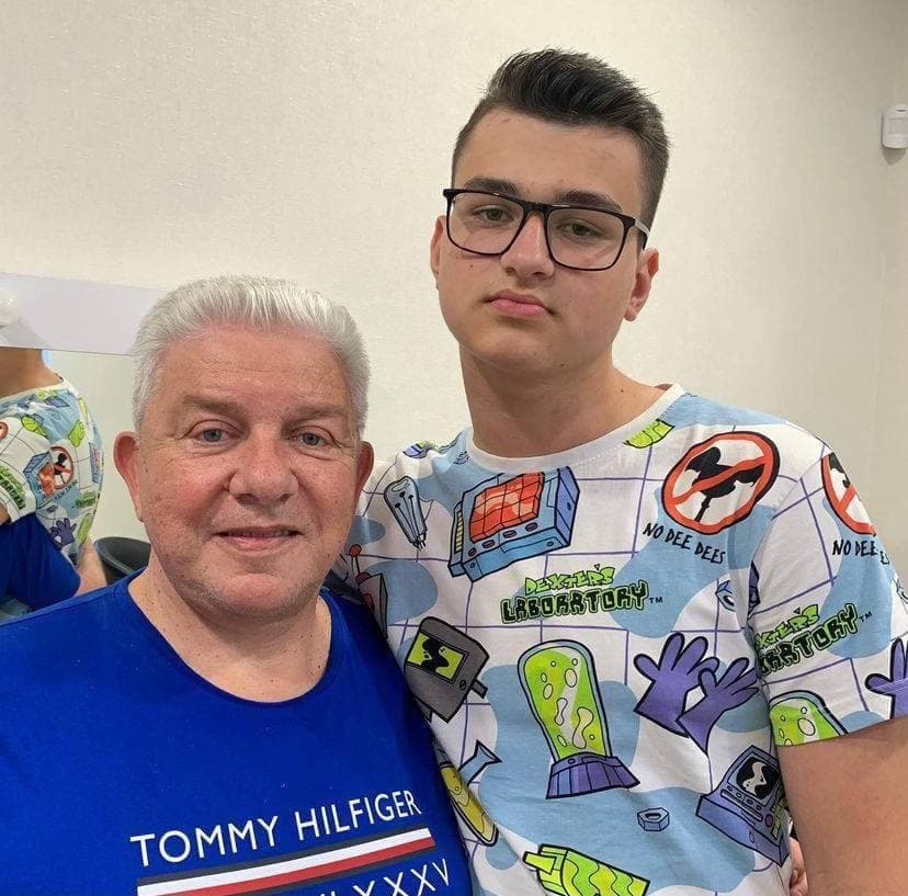 Олег Филимонов и его внук Эван Григор в Одессе