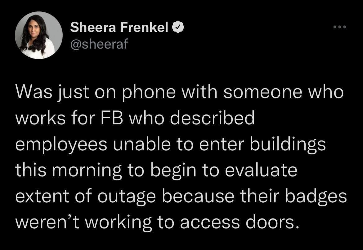 У сотрудников Facebook не срабатывают электронные пропуска