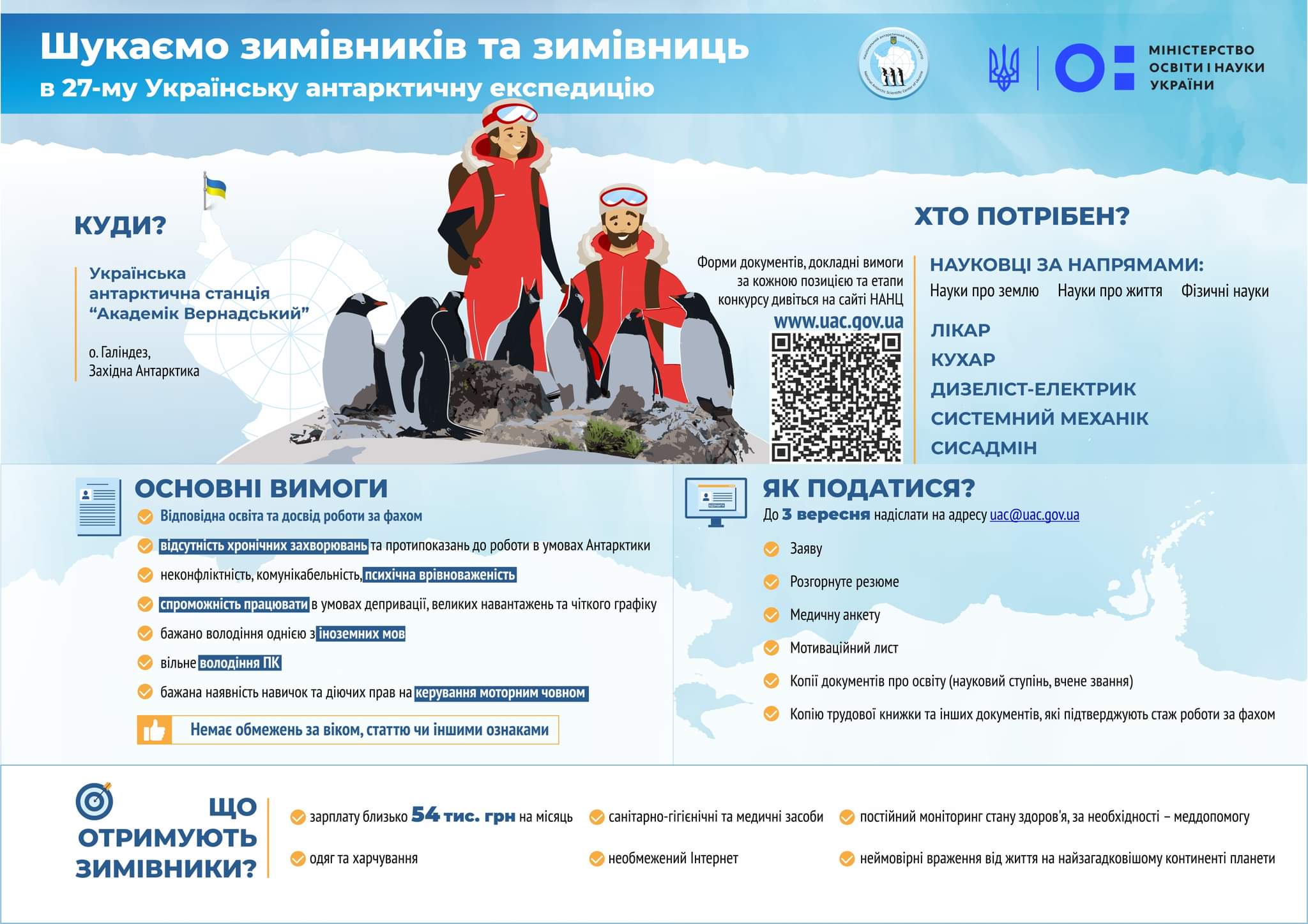 Украина объявила набор в 27 полярную экспедицию